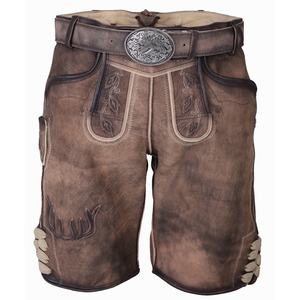 Lederhosen de gamuza de vaca personalizado | Pantalones cortos alemanes tradicionales para hombres | Traje bávaro de Oktoberfest - Product Image 2