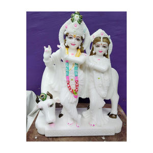 Sculpture en marbre Radha Krishna, magnifique, grande taille - Product Image 1