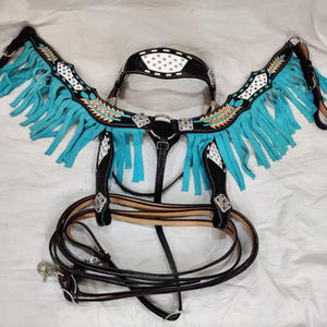 Ensemble de sellerie western en cuir véritable Y&Z, équipement équestre de haute qualité pour chevaux - Product Image 1