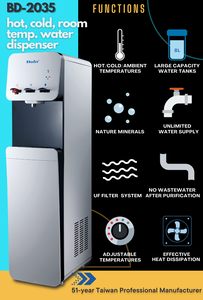 «Taiwan Buder» POU Freestanding Water Dispenser Hot and Cold with Compressor Cooling and UF Filtration System - Product Image 4