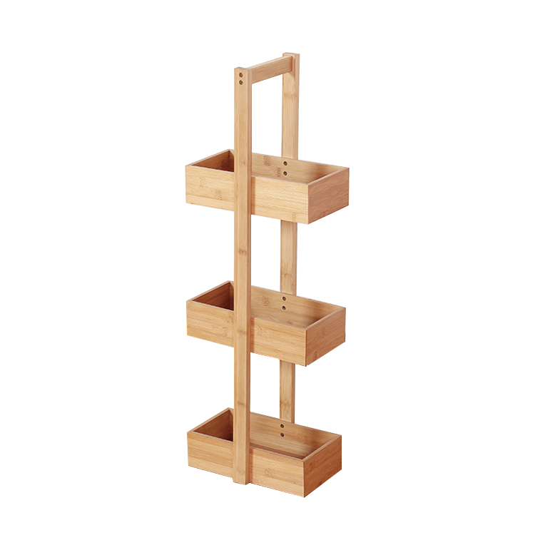 3-х уровневая полка для ванной комнаты из бамбука отдельно стоящая стеллаж Башня Полка для хранения Организатор стеллаж для выставки товаров