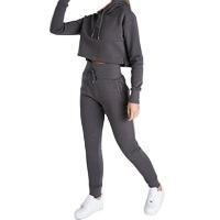 XL Sports Suit Casual Gym Sweat Tracksuit Long Sleeve Crop Top Hoodie High Waist <b>Jogger</b> Breathable Customizable Logo Casual - Product Image 3