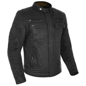 Aprobado por La CE 100% chaqueta de moto de cuero de vaca genuino tamaño XL equipo de carreras protección principal con panel estirable - Product Image 2