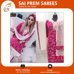 ผ้าเรยอนสำหรับผู้หญิงผ้าคอตตอนเย็บจากผ้าเรยอนแฟชั่นอินเดีย - Product Image 5