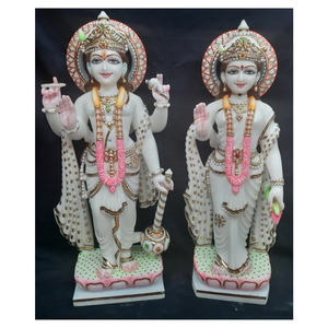 Statue de Dieu et de Déesse Lakshmi Vishnu en marbre de haute qualité, position debout - Product Image 1