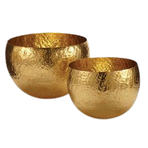 Ensemble de 6 bols à fruits secs en laiton couleur or, de qualité supérieure, forme ronde, pour servir des fruits et des en-cas, pour usage domestique - Product Image 2