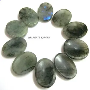 Vente en gros pas cher prix d'usine pierre naturelle Labradorite haute guérison flashy massage du pouce pierre d'inquiétude - Product Image 1