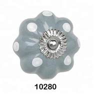 Bouton de tiroir en céramique vintage, style vintage, couleur violette, pâquerette, idéal pour garde-robe, placard de cuisine et commode, vente en gros