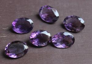 16X22 MM Lâche Facettes Calibré Forme Ovale Naturel Améthyste Février Pierre De Naissance Coupe À Facettes Fabrication de Bijoux Fabricant - Product Image 2