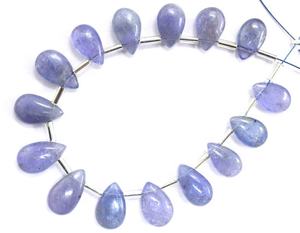 พลอย Tanzanite สีฟ้าธรรมชาติเกรด AAA ลูกแพร์เรียบลูกปัด briolette December birthstone เครื่องประดับทำขายส่งสินค้า - Product Image 1