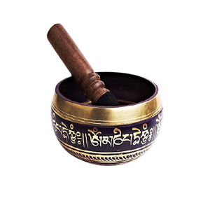Cuenco de canto tibetano de forma redonda de la mejor calidad, cuenco de Canto de Yoga de Color negro de latón hecho a mano para proveedor mayorista - Product Image 6