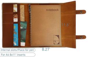 Carpeta de Conferencia Elegante de Cuero Genuino de Alta Demanda para Hombres y Mujeres con Empaque Personalizado - Product Image 5