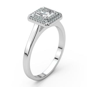 Princess Cut Diamond Engagement <b>Ring</b> | 14K <b>Gold</b> Halo Bridal <b>Ring</b> for Women Wedding Anniversary Jewelry Gift Box <b>Set</b> Premium - Product Image 2