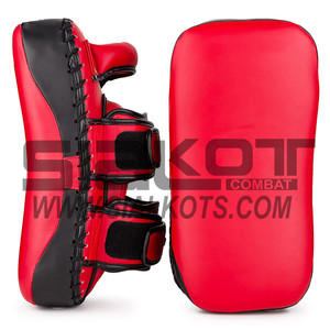 Curved Thai Pad Strike Curved Arm Pad Boxing MMA Focus Thai <b>Kick</b> Pads Low Price - Product Image 1