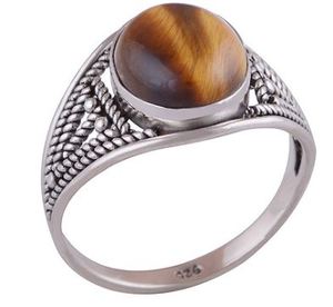 Top Notch Quality Natural <b>Tiger's</b> <b>Eye</b> Gemstone 2022 Jewelry 925 Sterling Silver Jewelry <b>Rings</b> Wholesale Factory Price - Product Image 2