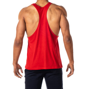 New Arrival Custom Made Men's Gym Stringer Vest <b>Red</b> Sleeveless Tank with Hood Collar Custom Printing Prices - Product Image 6