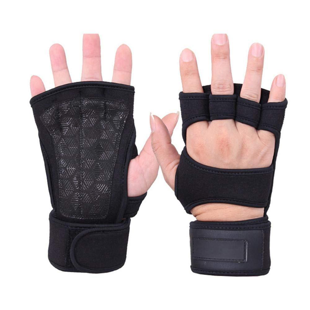 Leather Weight Lifting Grip Pads Training Fitness Gym Straps Hand Gloves