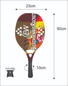 Raquetas de Tenis Playa Personalizadas, Raqueta de Pádel de Fibra de Carbono y Vidrio, Peso 310-330g, Longitud 50cm, Logotipos y Color Personalizados - Product Image 4