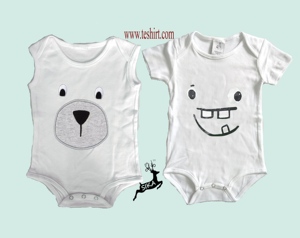 Custom Baby Romper Organic Cotton Plain Blank Summer Bodysuit Tirupur Bulk Wholesale India - Product Image 1