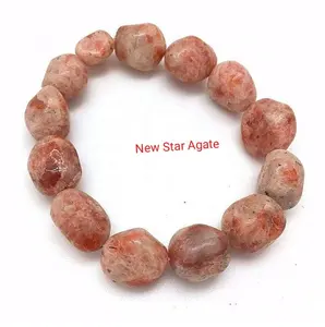 High Quality Sunstone Tumbles Bracelet Agate Buy Online New Star Gemstone Feng Shui Business Gift