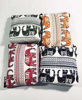 Gajah Kain Kanvas Kecil Dompet Koin Dompet Zipper Vintage Gaya Thailand Buatan Tangan untuk Hadiah Souvenir