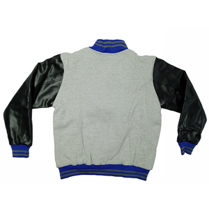 Chaqueta cortavientos de béisbol hecha a medida de alta calidad Unisex bordado personalizado logotipo impreso mangas de cuero para invierno - Product Image 3