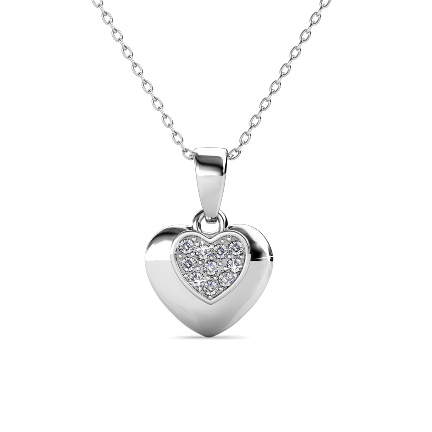 S925 With 18k White Gold Plated Luxury Brand Inspired Necklace