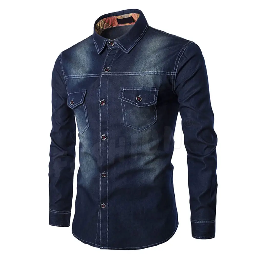 High Quality Material Men Jeans Shirts Top Fashion Men Jeans Shirts For Sale