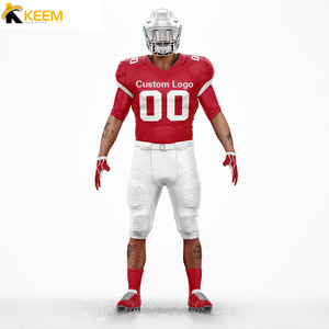High Quality Custom <b>Red</b> <b>Football</b> Uniform Breathable Plus Size American <b>Football</b> Set with Team Name for Outdoor Sports - Product Image 4
