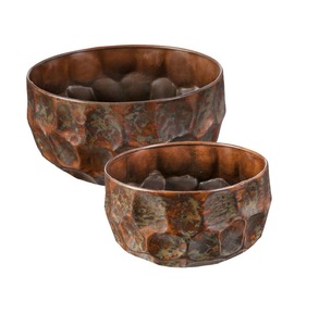 Macetas de hierro forjado para decoración de jardín al aire libre, Juego de 3 macetas de metal antiguo, grande, barato, venta al por mayor - Product Image 1