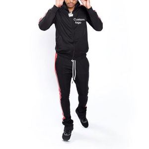 Ensemble survêtement fuselé et respirant pour homme, veste d'hiver, sweats à capuche et jogging, survêtement de grande taille, 2 pièces - Product Image 3