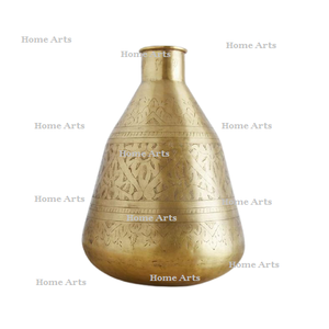 แจกันดอกไม้สีทองทำจากทองเหลืองใช้สำหรับตกแต่งงานแต่งงานและงานปาร์ตี้แจกันดอกไม้รูปทรงกลมดีไซน์คลาสสิก - Product Image 5