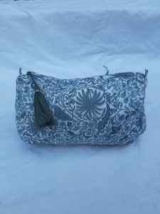 Sac de maquillage en coton matelassé à fermeture éclair, trousse cosmétique, avec motif de Logo personnalisable, de couleur unie, trousse de toilette - Product Image 2