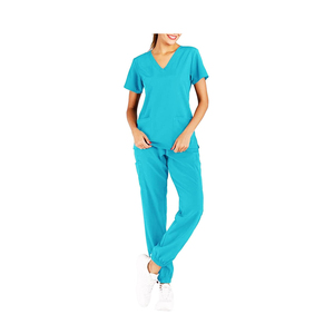 Suit Scrub Top Quality Nursing Hospital Uniform Spandex Scrubs Uniform Suit Set Top And Pants Unisex Jogger Scrub Uniform Type S - Product Image 1