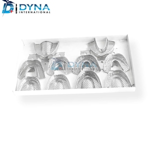 Ensemble de 20 plateaux à empreintes dentaires, instruments dentaires solides et perforés - Product Image 2