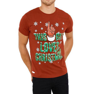 Wholesale Slim Fit Cotton Made <b>Christmas</b> <b>T</b> <b>Shirts</b> <b>T</b> <b>Shirt</b> for Men - Product Image 3