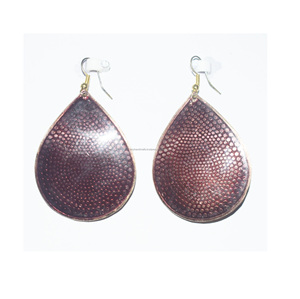 Wholesale Collection Gold <b>Earring</b> Brushed Matt Finish Drop Dangle <b>Earring</b> Party Wear bright color jewelry Metal Colorful <b>Earring</b> - Product Image 2