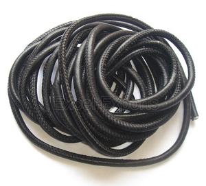 Black <b>Stitched</b> Leather Cords Jewelry Cord Bag Handle <b>Accessory</b> Jewelry Making Components - Product Image 2