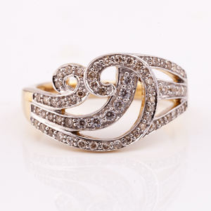 ร้อนขายแหวนสีเหลืองทอง R-10510 18พันบริสุทธิ์สีเหลืองทองการออกแบบที่กำหนดเองที่มีอยู่ทำในประเทศไทย - Product Image 1