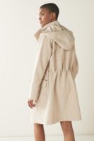 Veste longue décontractée unisexe pour l'hiver 2022, de haute qualité, teinte unie, logo personnalisé, 100% fourrure de renard véritable, polyester, vêtements chauds et élégants
