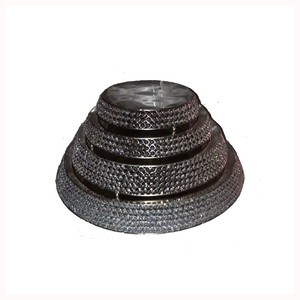 Ensemble de 4 supports de service à gâteaux arrondis de restaurant d'hôtel de qualité supérieure supports à gâteaux en métal fabriqués à la main utilisation multifonctionnelle - Product Image 1