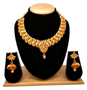 Conjunto de collar con diseño de temple tradicional para mujer, nuevo conjunto de collares de colección - Product Image 1