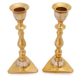 Vintage Personnalisé En Métal En Laiton Mère De Perles Bougie Titulaire Directement OEM usine Vente - Product Image 1