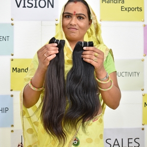 Extensions de cheveux humains brutes en gros, sans perte d'enchevêtrement, fournisseur de temples purs et vierges d'Inde du Sud - Product Image 3