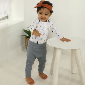 100% côtes en coton biologique bébé fille topknots - Product Image 1
