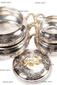 Plato para servir alimentos de tamaño personalizado, plato para servir alimentos de aluminio hecho a mano con asas al precio más barato - Product Image 6