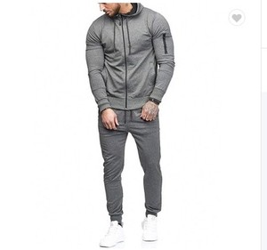 Latest design tracksuit 2023 for men gym wear <b>zip</b> <b>up</b> slim fit cotton material customized cheap price casual winter man tracksuit - Product Image 4