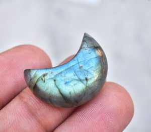 Labradorite แร่ลาบราดอไรต์ Cabochon,หินลาบราดอไรต์มูนเสี้ยวมูนหินอัคนีขัดมือสำหรับเครื่องประดับ - Product Image 4