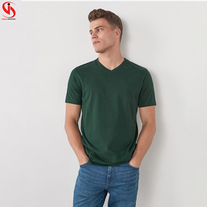 T-shirts décontractés pour hommes de haute qualité Impression de logo personnalisé Jersey solide manches courtes col rond avec motif solide pour hommes - Product Image 4