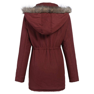 ล่าสุด Hooded Padding แจ็คเก็ตเสื้อคลุมยาว Parka ผู้หญิงเสื้อขนสัตว์ - Product Image 4